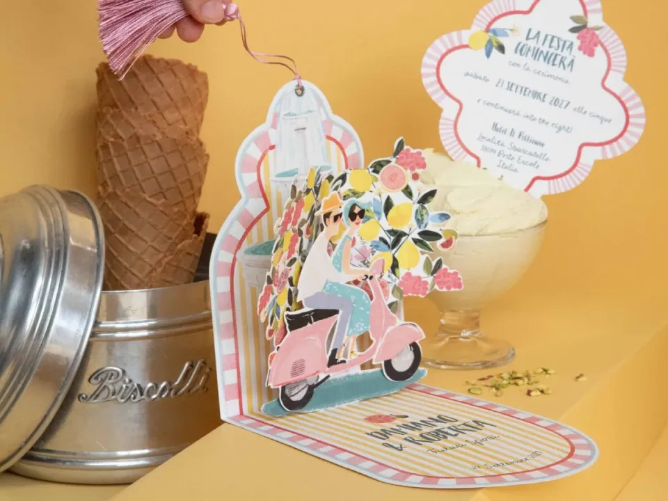 biglietto pop up, partecipazioni matrimonio pop up, Pop the Question