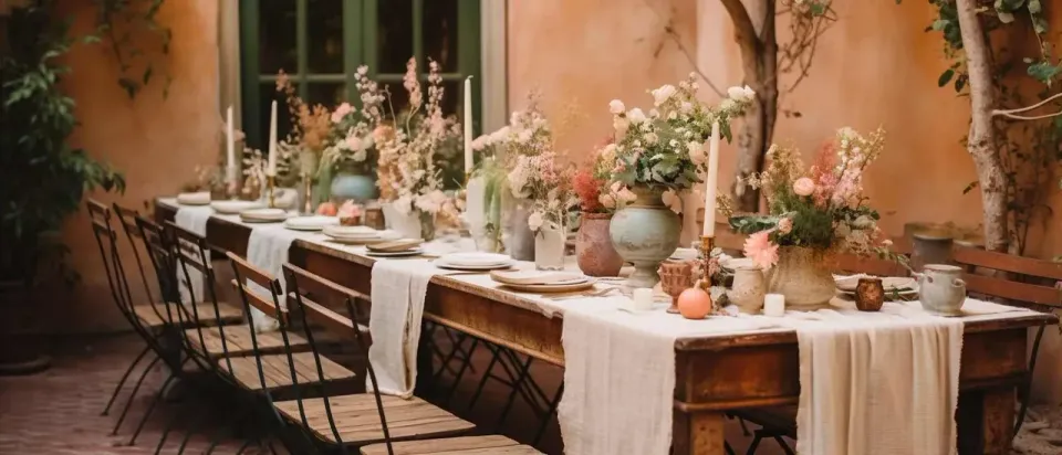 Tavolo confettata shabby chic come addobbare