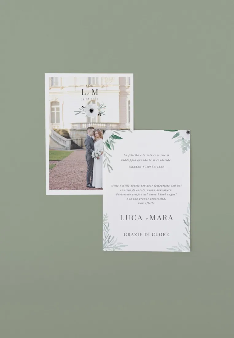 Biglietto di Ringraziamento Fotografico 10×15