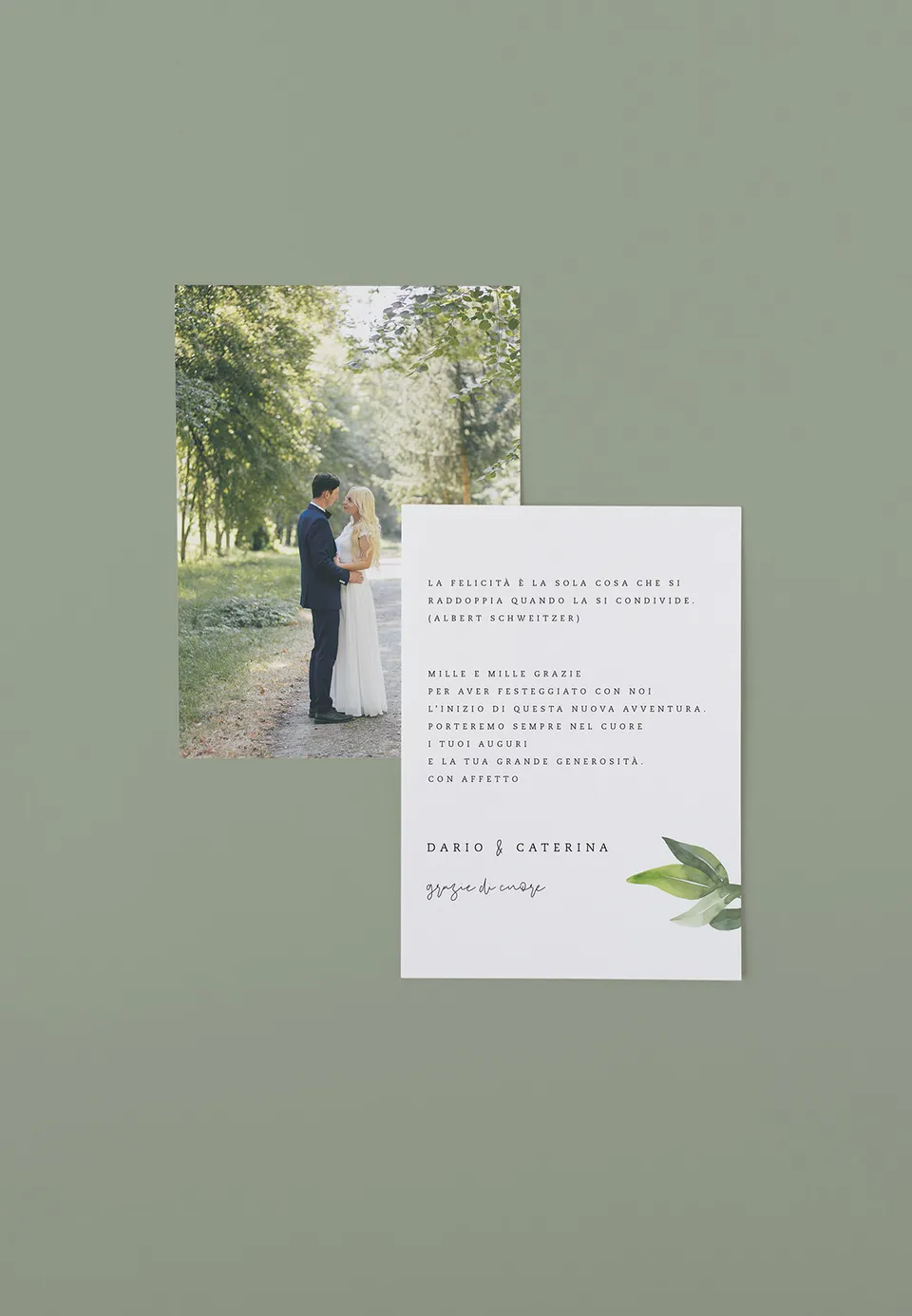 Biglietto di Ringraziamento Fotografico 10×15