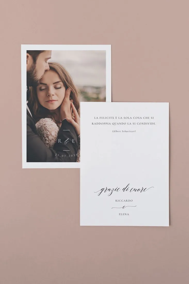 Biglietto di Ringraziamento Fotografico 10×15