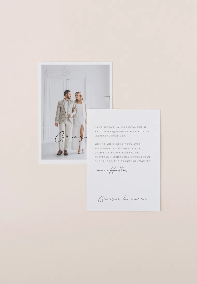 Biglietto di Ringraziamento Fotografico 10×15