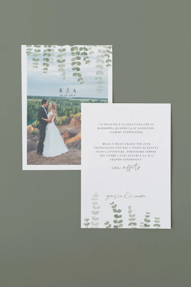 Biglietto di Ringraziamento Fotografico 10×15