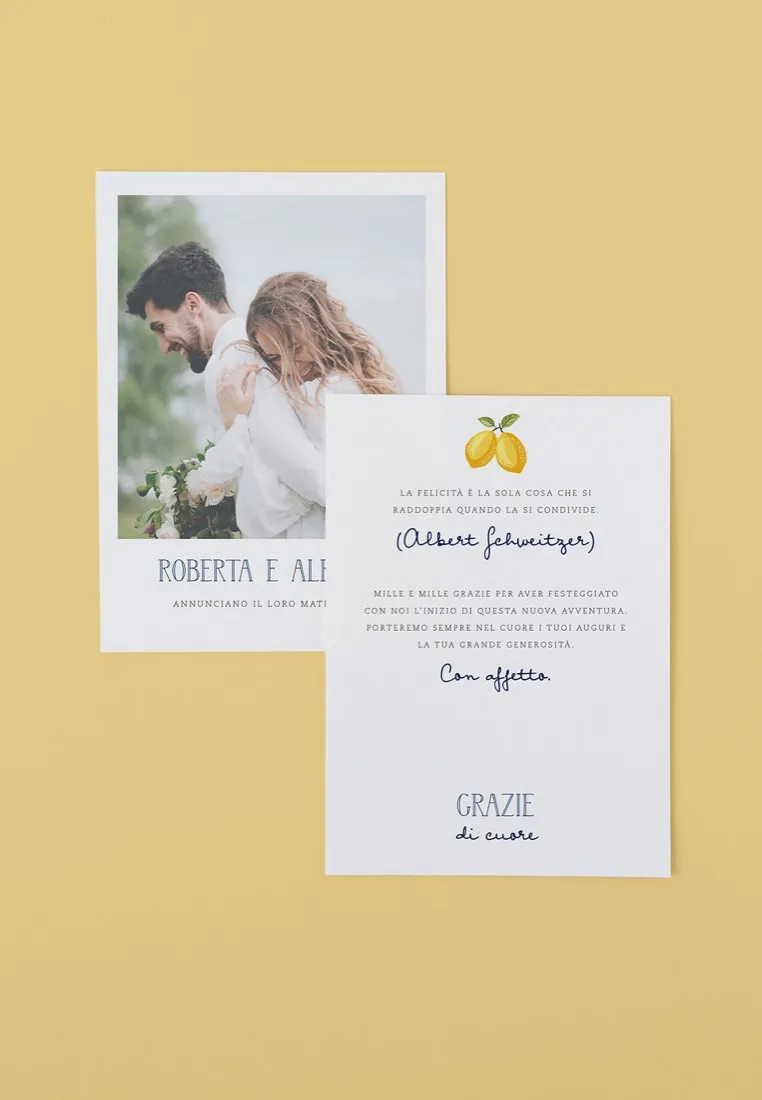 Biglietto di Ringraziamento Fotografico 10×15