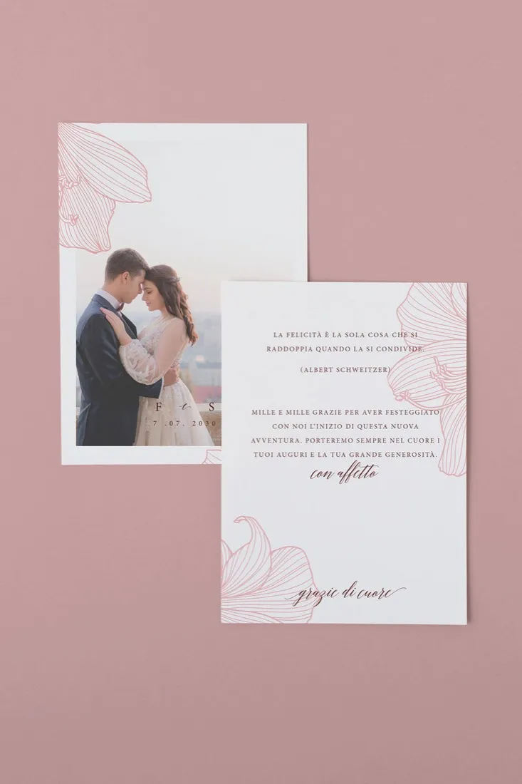 Biglietto di Ringraziamento Fotografico 10×15
