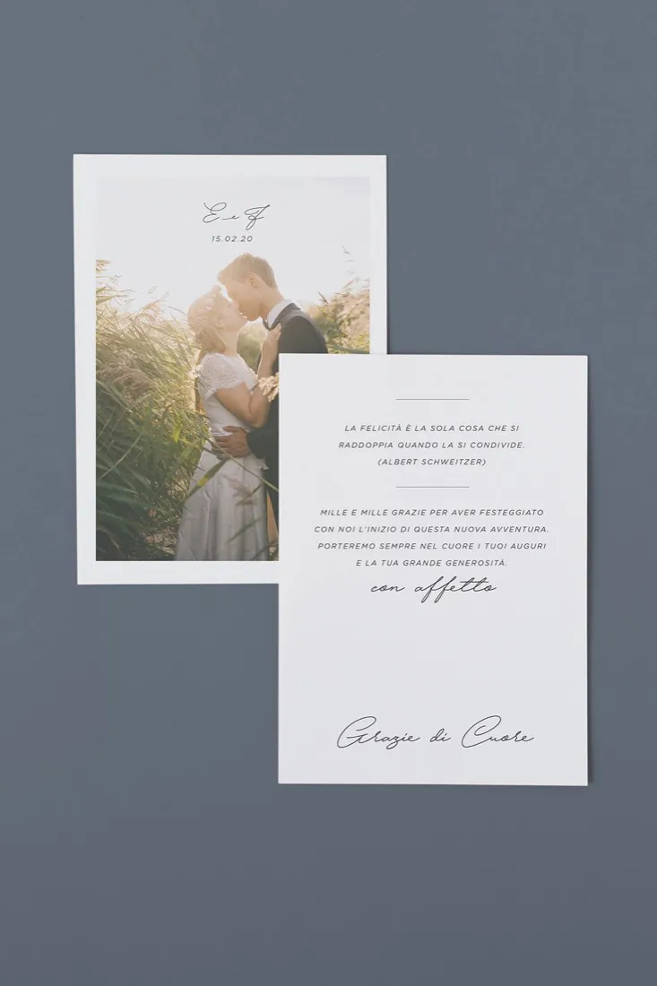 Biglietto di Ringraziamento Fotografico 10×15
