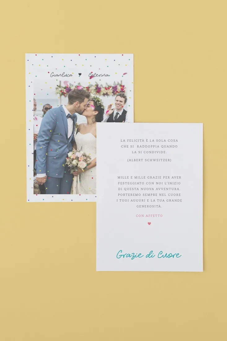Biglietto di Ringraziamento Fotografico 10×15
