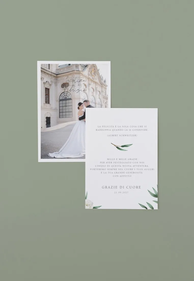 Biglietto di Ringraziamento Fotografico 10×15