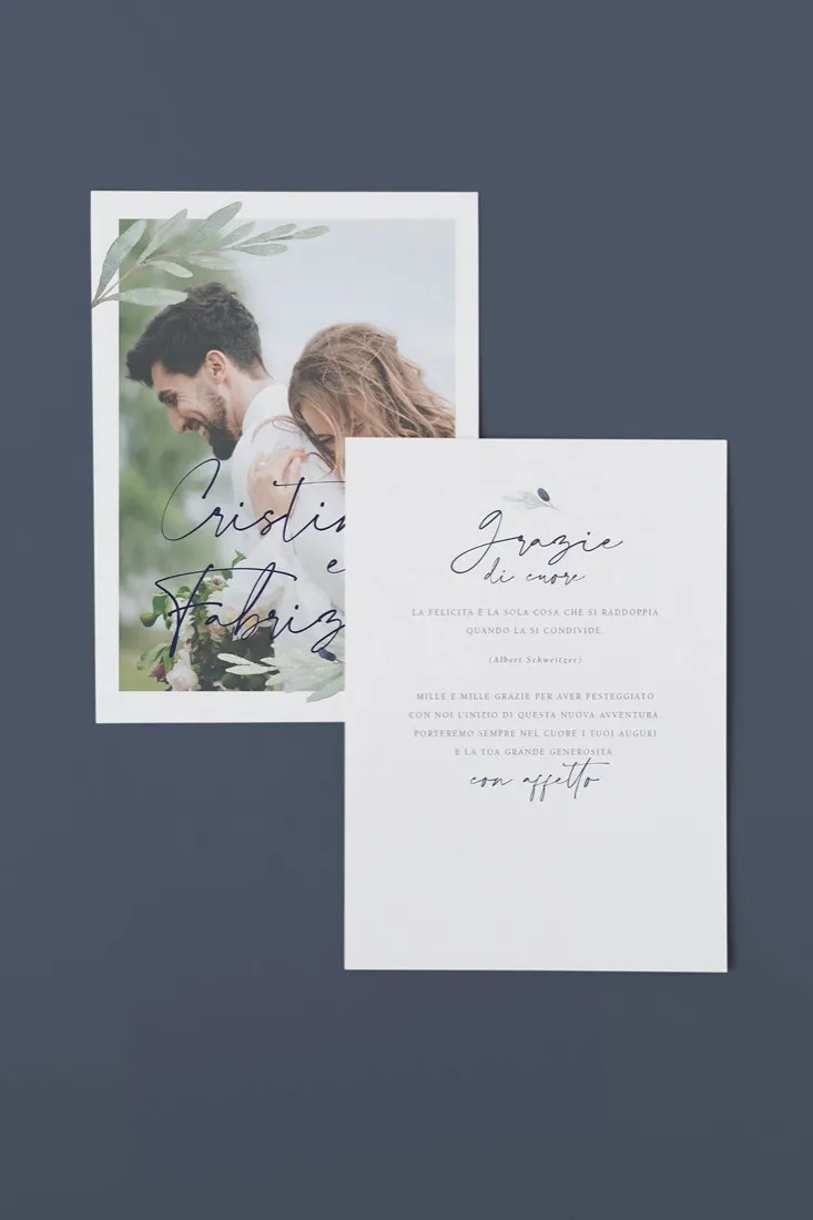 Biglietto di Ringraziamento Fotografico 10×15