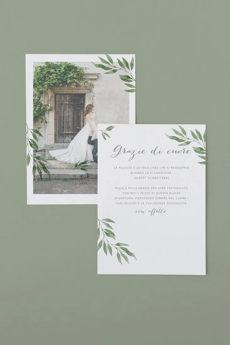 Biglietto di Ringraziamento Fotografico 10×15