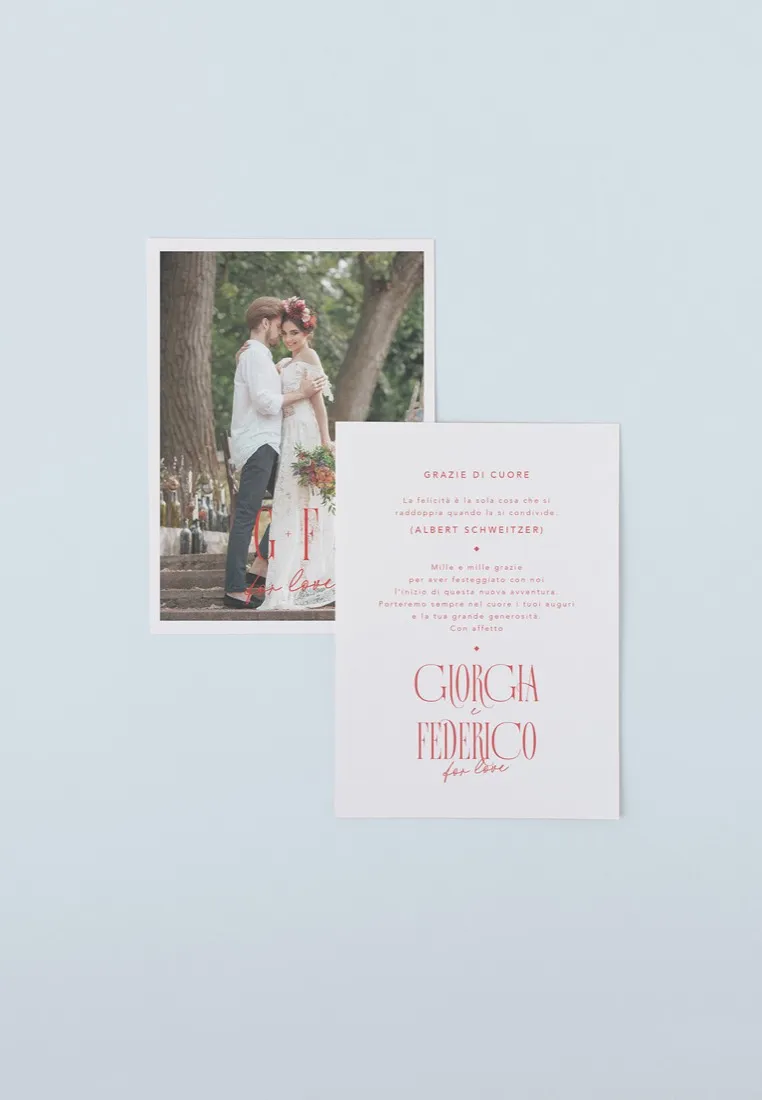 Biglietto di Ringraziamento Fotografico 10×15