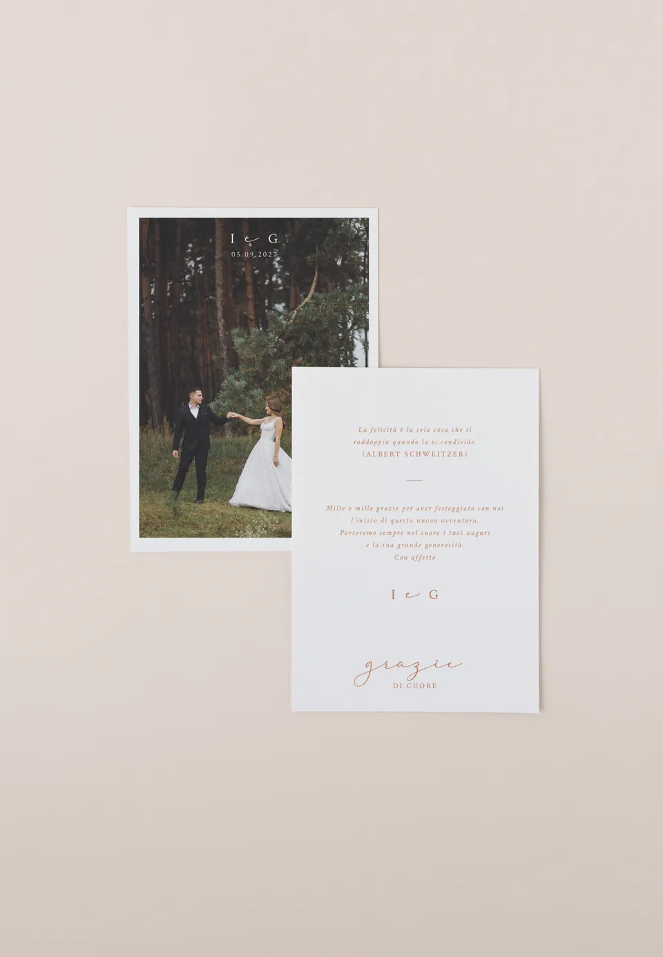Biglietto di Ringraziamento Fotografico 10×15