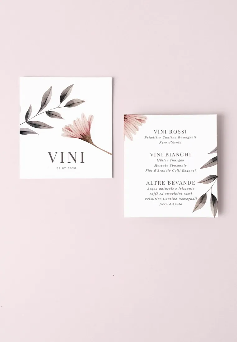 Menu Carta dei Vini