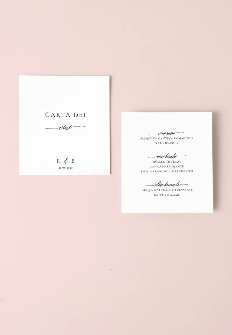 Menu Carta dei Vini