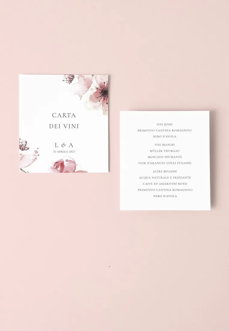 Menu Carta dei Vini