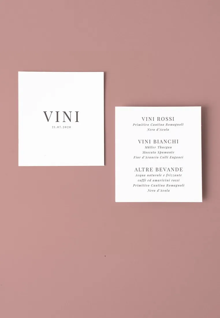Menu Carta dei Vini