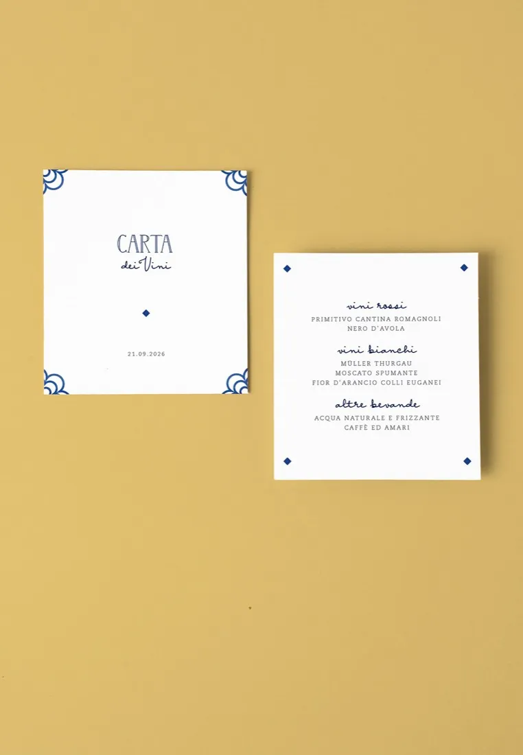 Menu Carta dei Vini