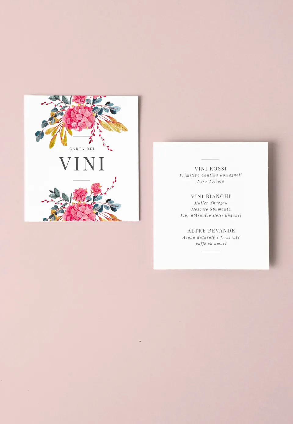 Menu Carta dei Vini