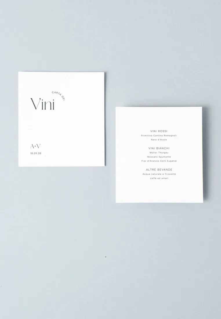 Menu Carta dei Vini
