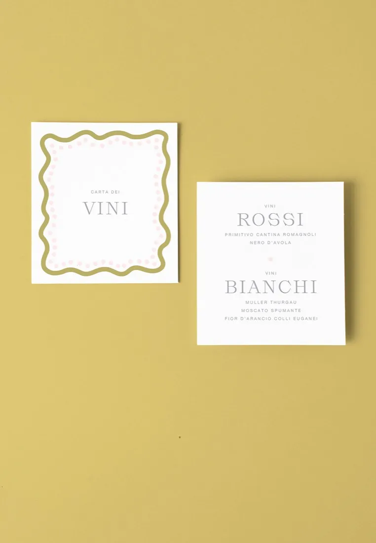 Menu Carta dei Vini