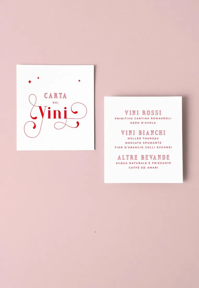 Menu Carta dei Vini