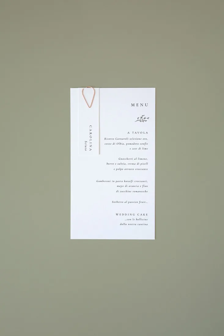 Menu con segnaposto Stile Albero della vita