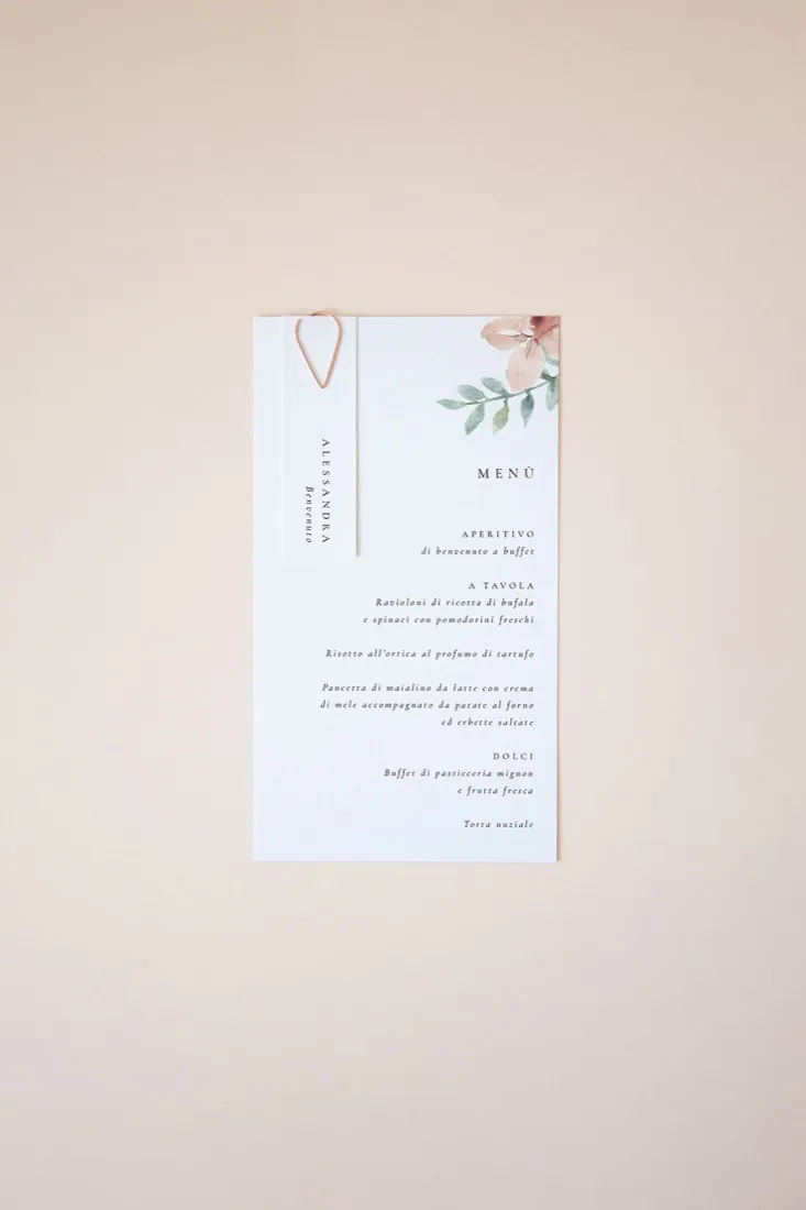 Menu con segnaposto Stile Autumn is the new spring