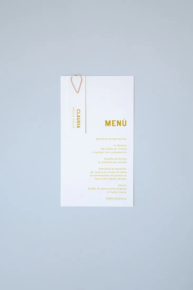 Menu con segnaposto