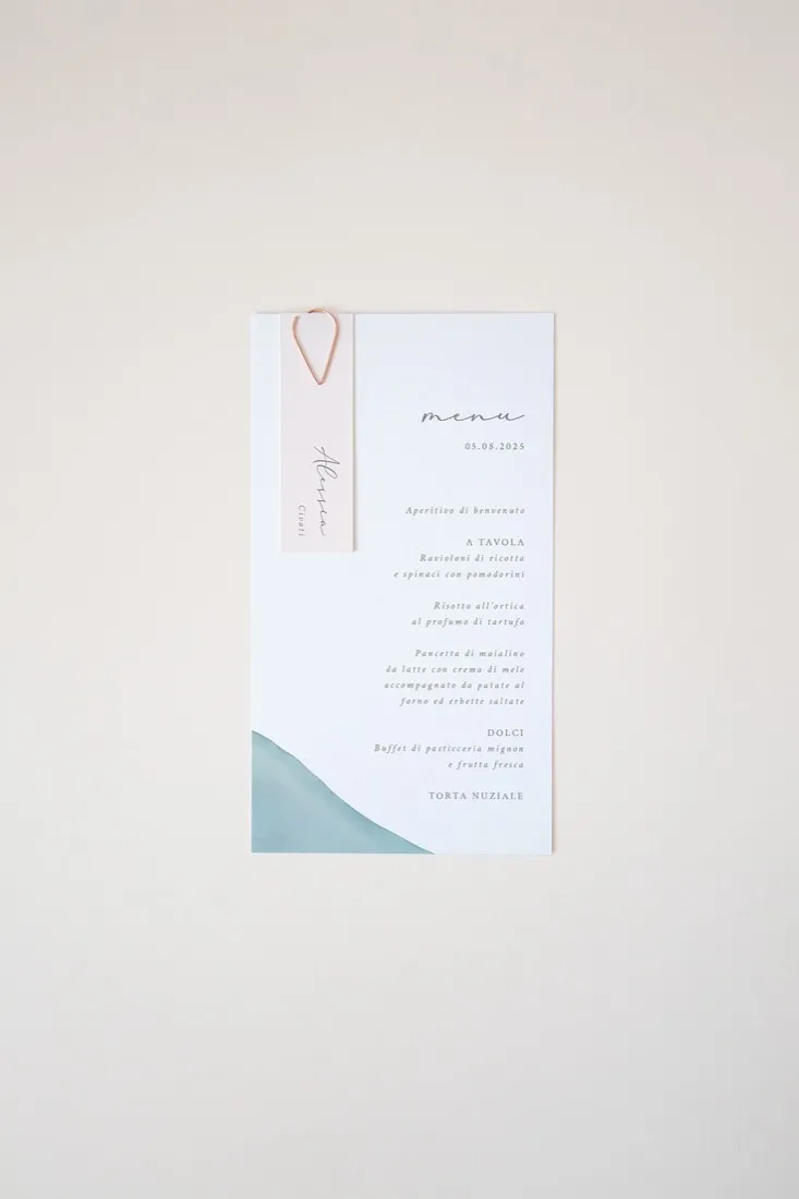Menu con segnaposto