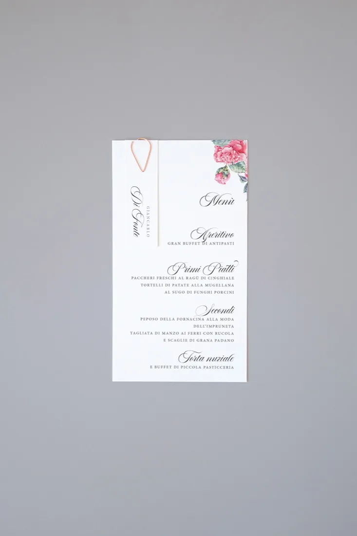 Menu con segnaposto