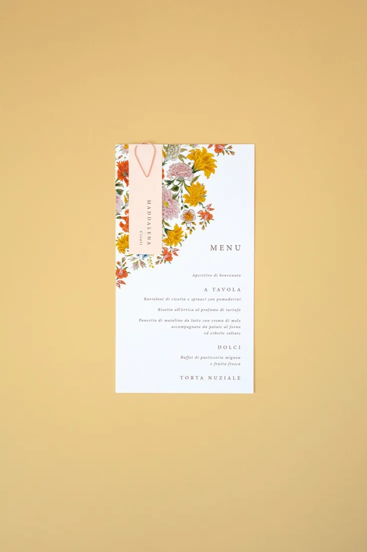 Menu con segnaposto