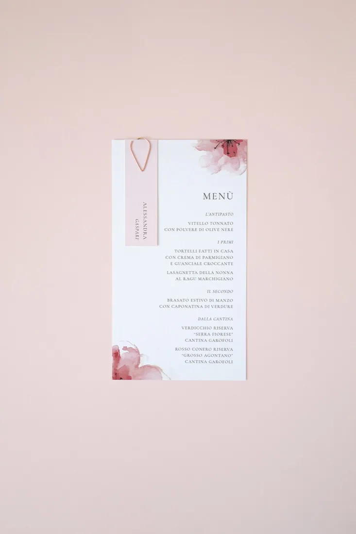 Menu con segnaposto