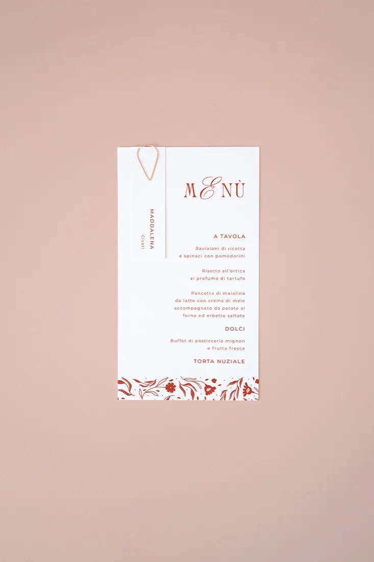 Menu con segnaposto