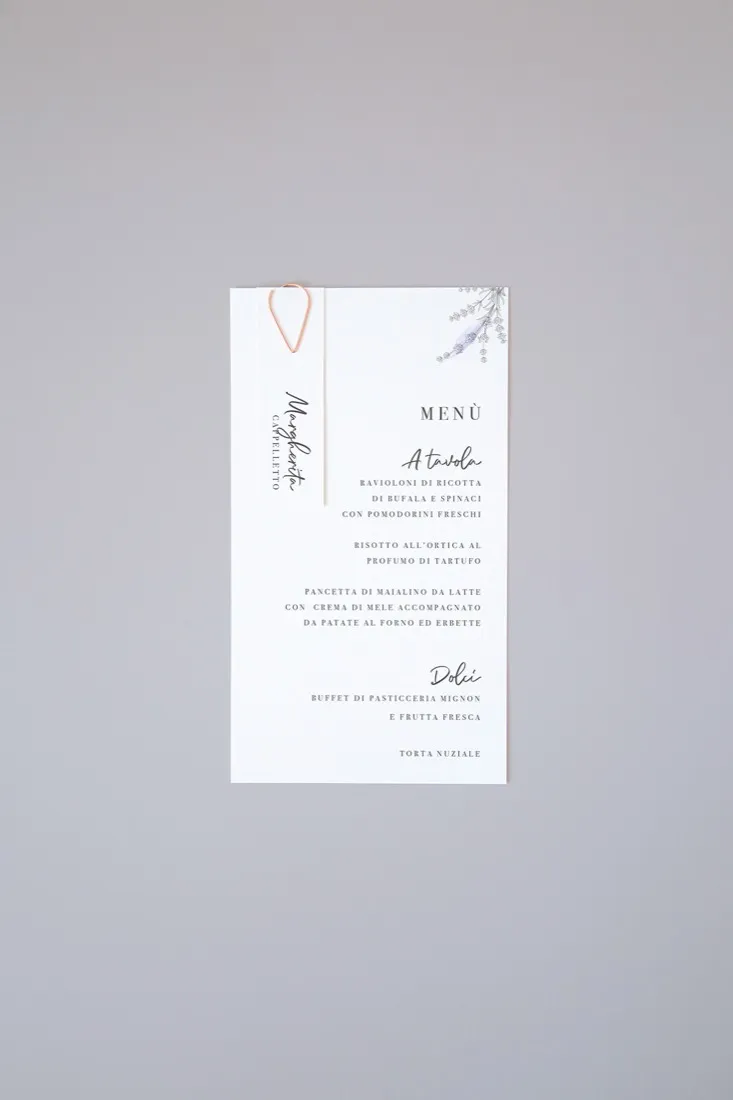Menu con segnaposto