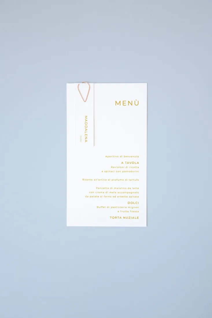 Menu con segnaposto