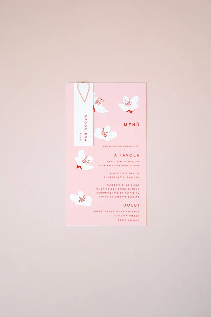 Menu con segnaposto