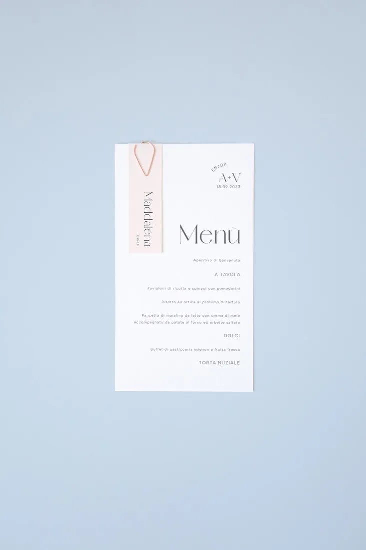 Menu con segnaposto