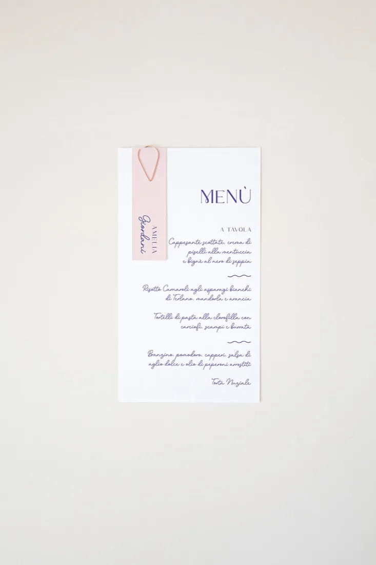 Menu con segnaposto