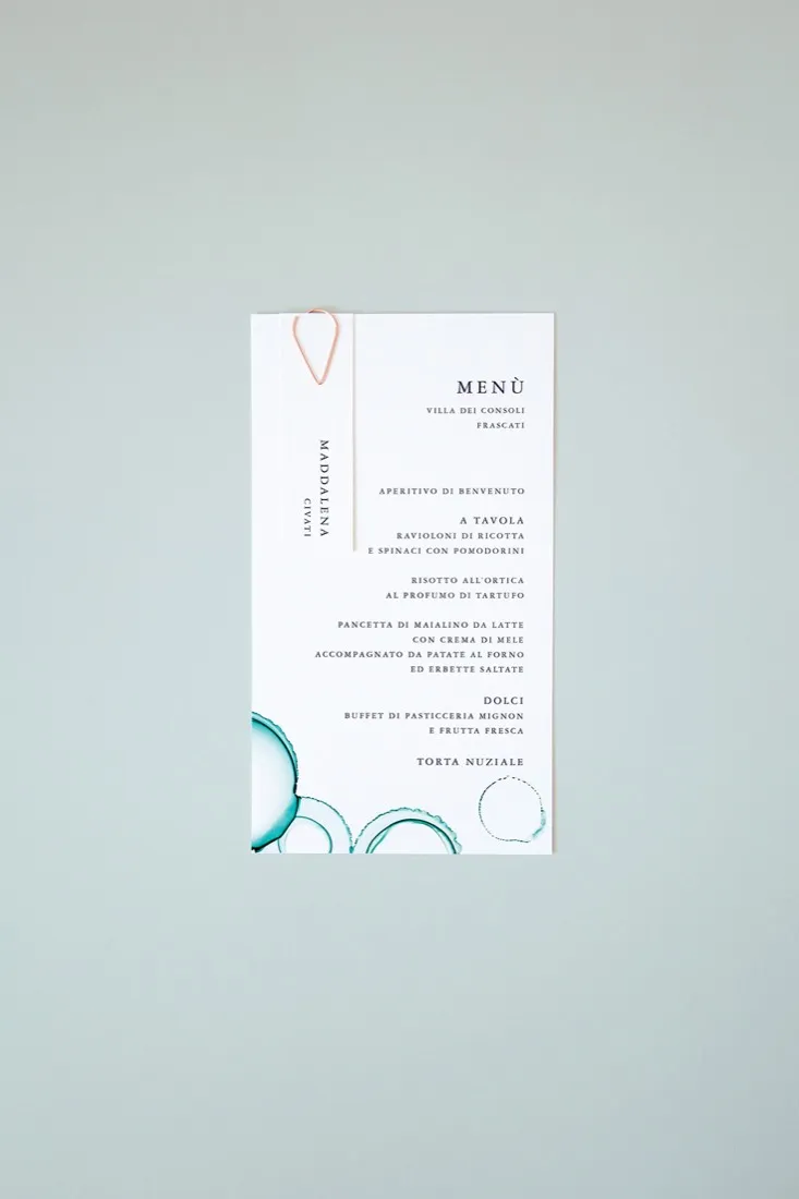 Menu con segnaposto