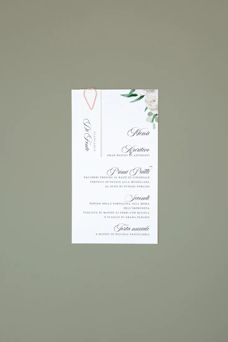 Menu con segnaposto