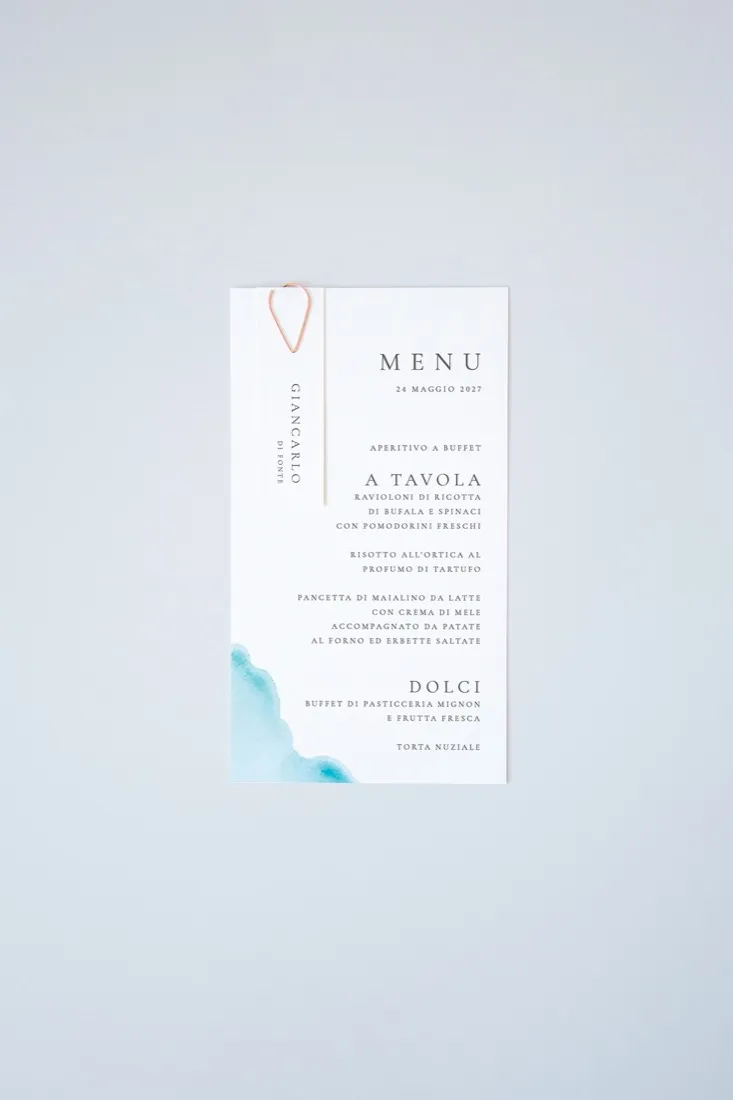 Menu con segnaposto