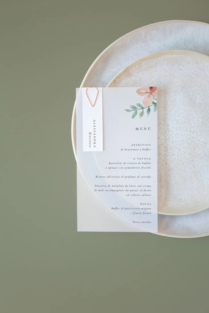 Menu con segnaposto Vellum Stile Autumn is the new spring