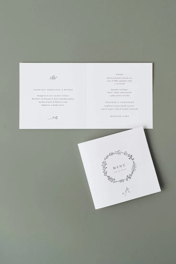 Menu Quadrato doppia anta Stile Albero della vita