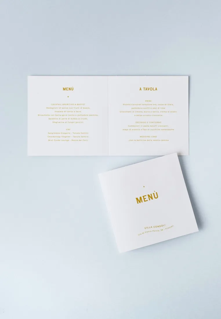 Menu Quadrato doppia anta