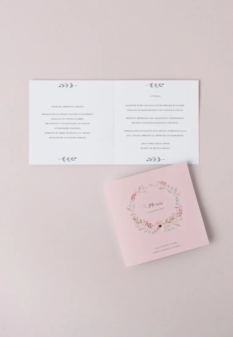 Menu Quadrato doppia anta