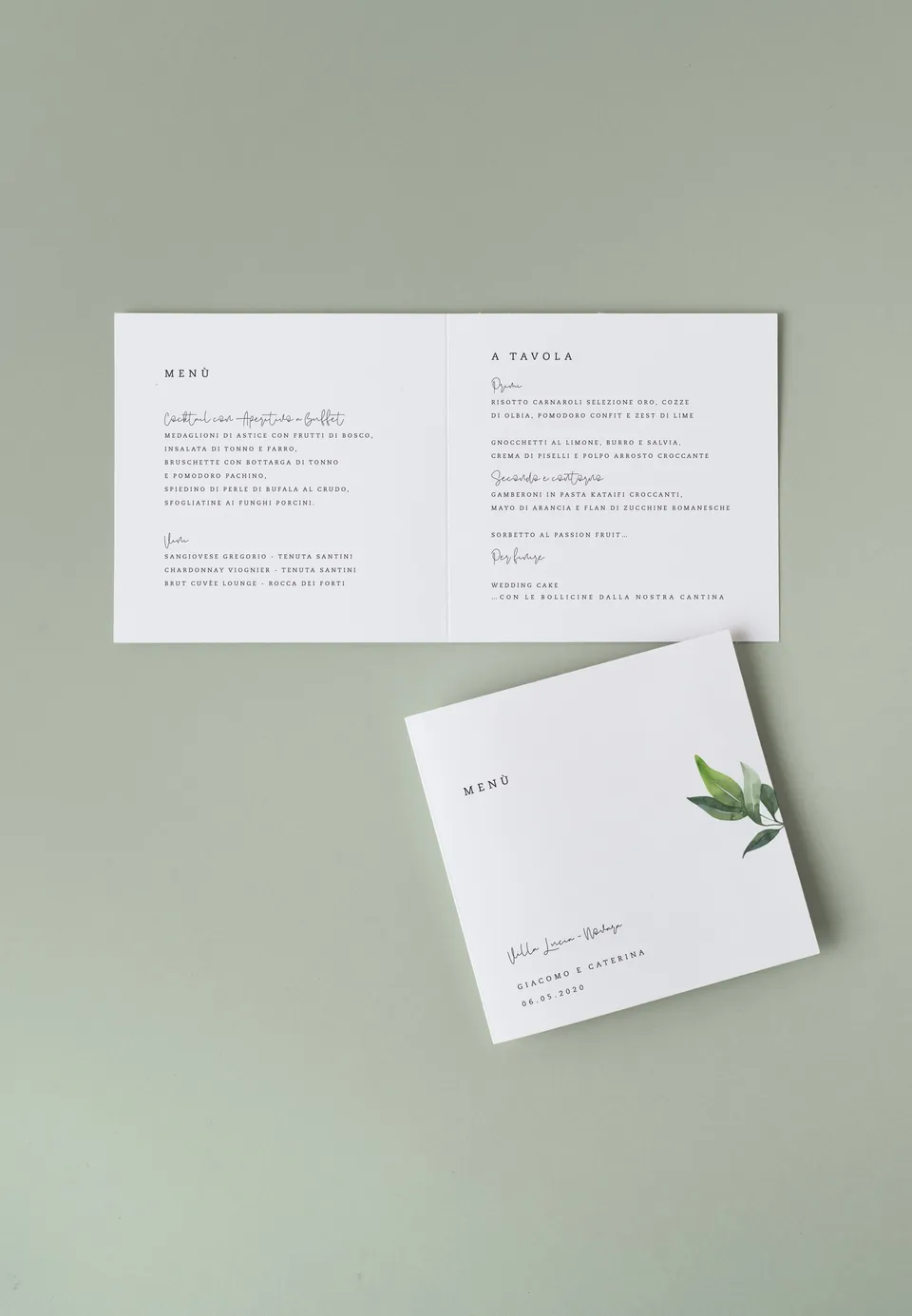 Menu Quadrato doppia anta
