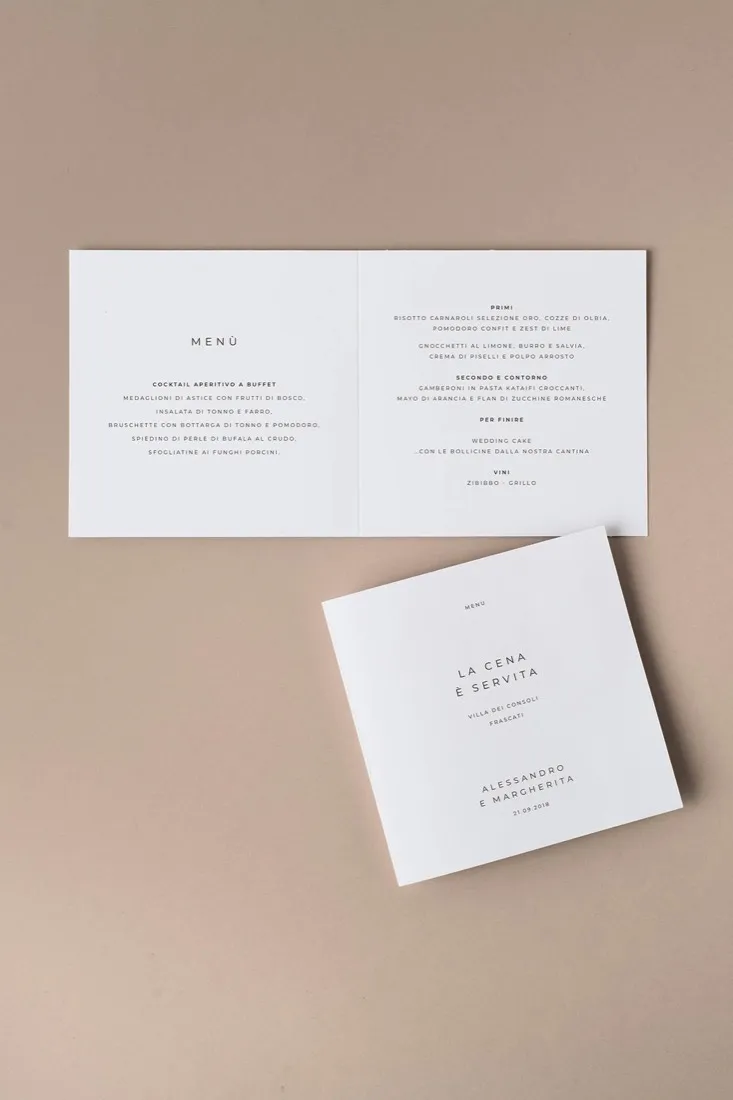 Menu Quadrato doppia anta