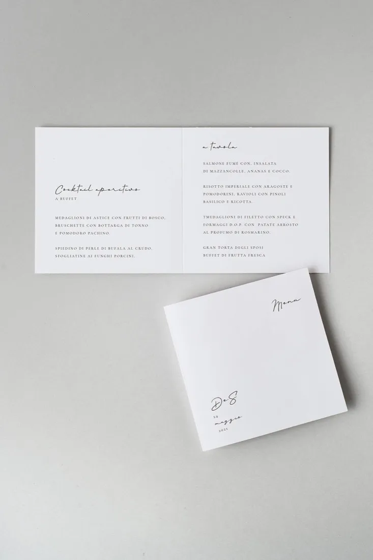 Menu Quadrato doppia anta