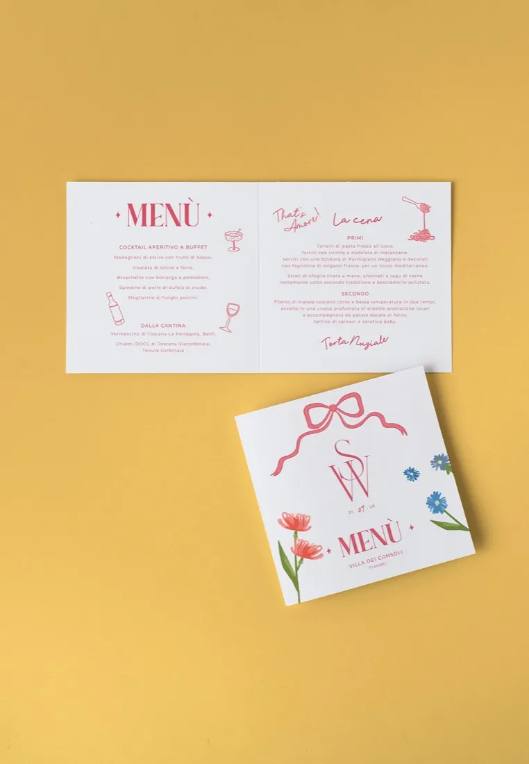 Menu Quadrato doppia anta