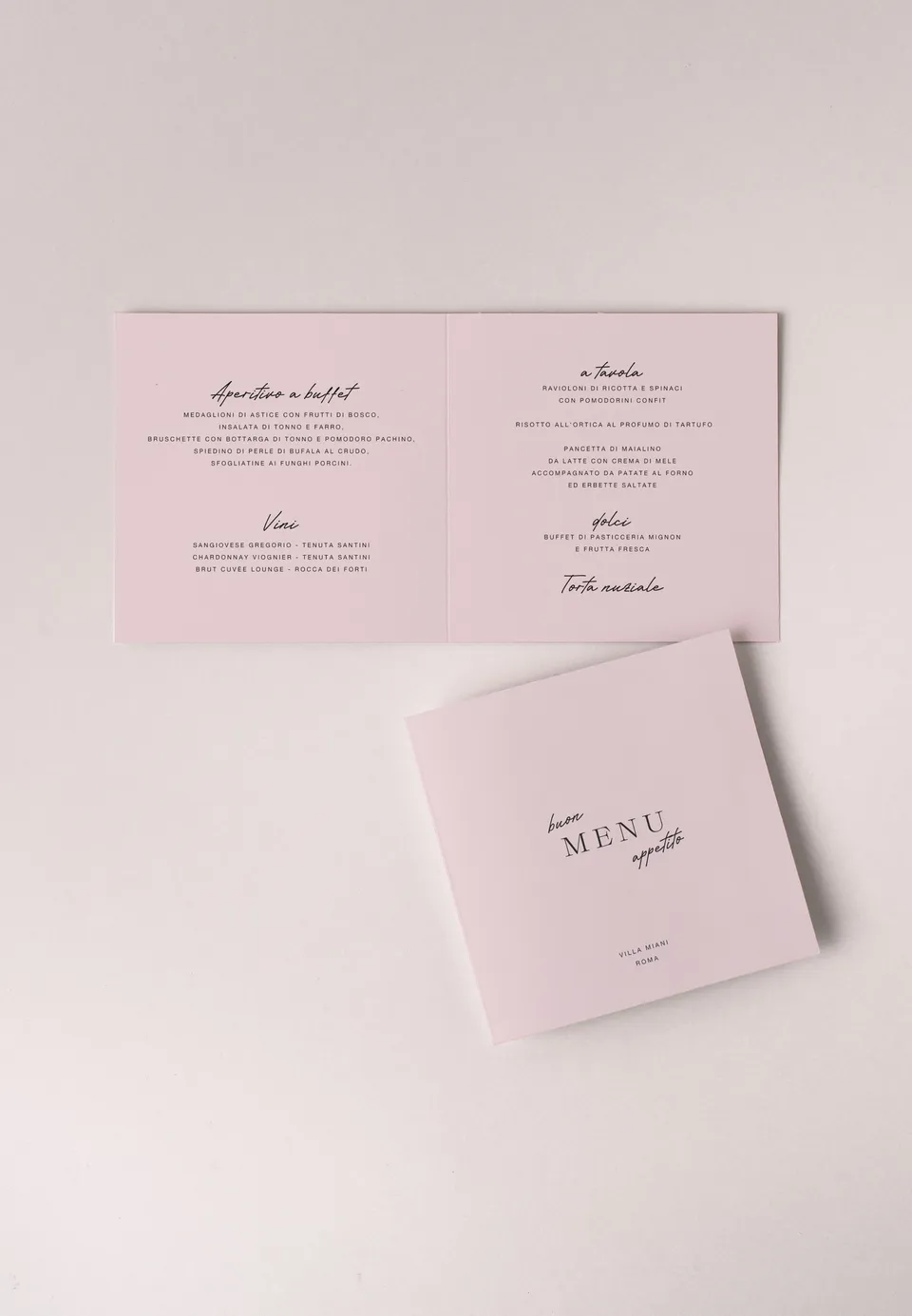 Menu Quadrato doppia anta